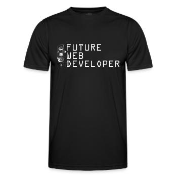 Développeur Web Développeur Web Avenir - T-shirt sport Homme - noir - Devant - AI Model Male 178 dark (178cm)