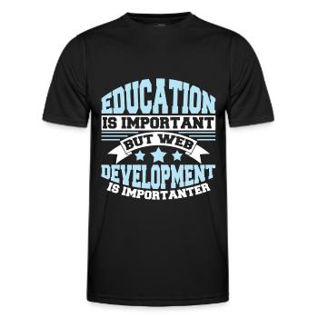 Développeur Web Développeur Web Drôle - T-shirt sport Homme - noir - Devant - AI Model Male 178 dark (178cm)