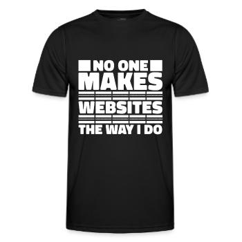Développeur Web Développeur Web Drôle - T-shirt sport Homme - noir - Devant - AI Model Male 178 dark (178cm)