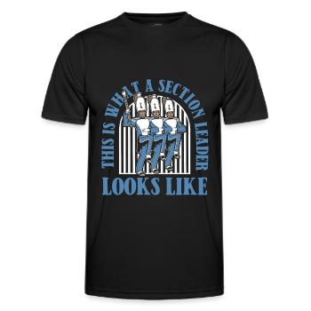 Fanfahrzug Spielmannszug Führer - Men's Functional T-Shirt - black - Front - AI Model Male 178 dark (178cm)