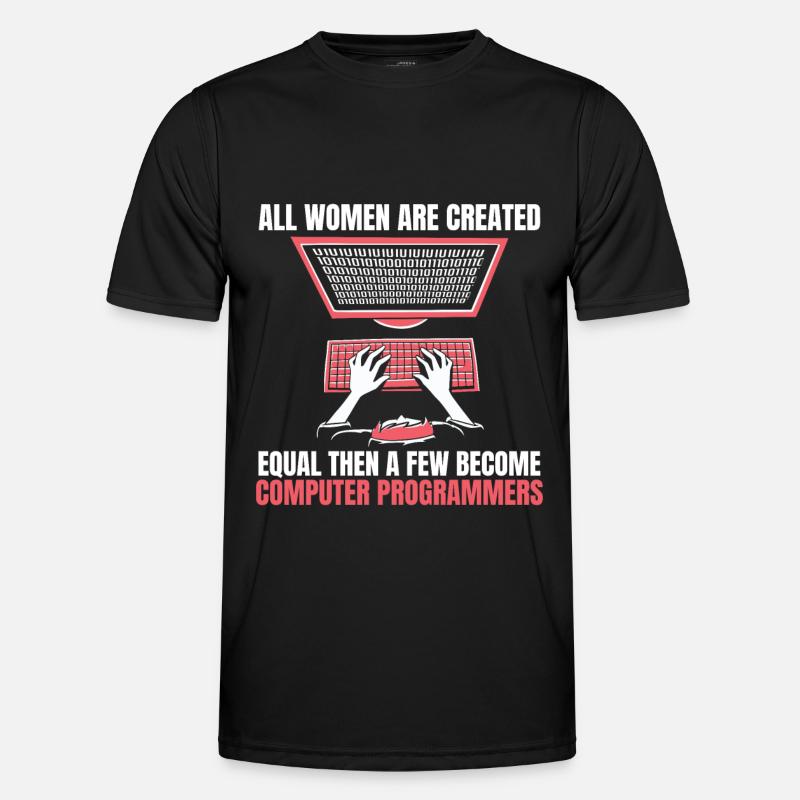 Entwickler Coder Programmierer Computer - Männer Funktions-T-Shirt - Schwarz