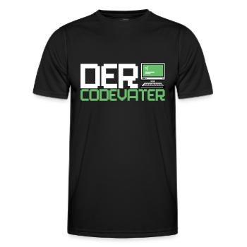 Développeur, Codeur, Programmeur, Informatique - T-shirt sport Homme - noir - Devant - AI Model Male 178 dark (178cm)