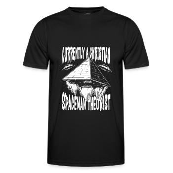 Pyramide du Christ Christianisme - T-shirt sport Homme - noir - Devant - AI Model Male 178 dark (178cm)