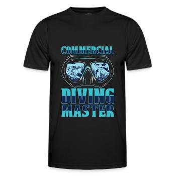 Diving Diver Commercial Diving - Men's Functional T-Shirt - black - Front - AI Model Male 178 dark (178cm)