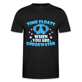 Tauchen Taucher Unter Wasser - Männer Funktions-T-Shirt - Schwarz - Vorne - AI Model Male 178 dark (178cm)