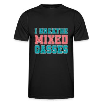 Diving Diver Commercial Diving - Men's Functional T-Shirt - black - Front - AI Model Male 178 dark (178cm)