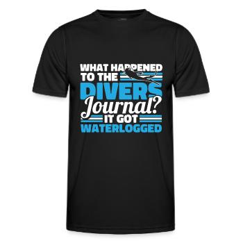Diving Diver Commercial Diving - Men's Functional T-Shirt - black - Front - AI Model Male 178 dark (178cm)