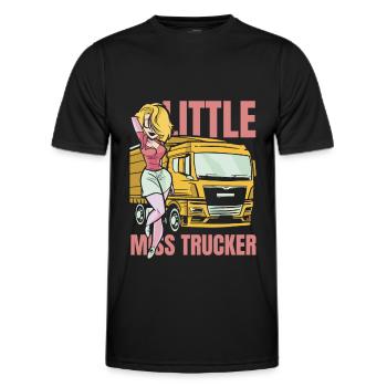 Truck driver Trucker Truck driver - Men's Functional T-Shirt - black - Front - AI Model Male 178 dark (178cm)