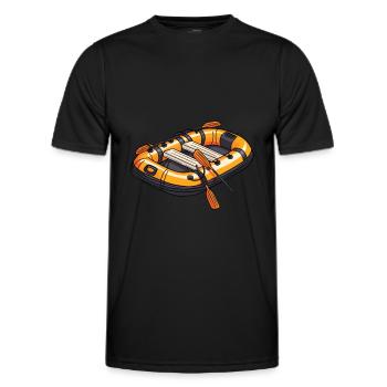 Rafting - Men's Functional T-Shirt - black - Front - AI Model Male 178 dark (178cm)