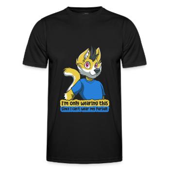 Furry Fandom Fursuits Funny - Men's Functional T-Shirt - black - Front - AI Model Male 178 dark (178cm)