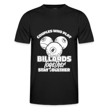 Billard - Männer Funktions-T-Shirt - Schwarz - Vorne - AI Model Male 178 dark (178cm)