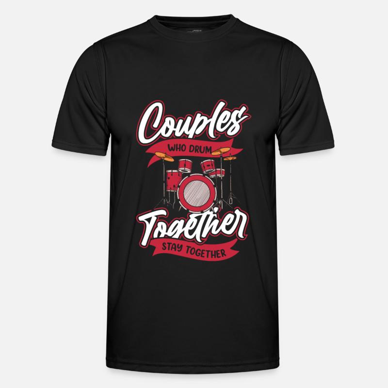 Drums Drummer Drummer Couple - Men's Functional T-Shirt - black