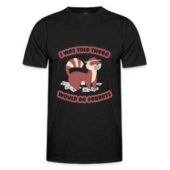 Putois furet mignon - T-shirt sport Homme - noir - Devant - AI Model Male 178 dark (178cm)