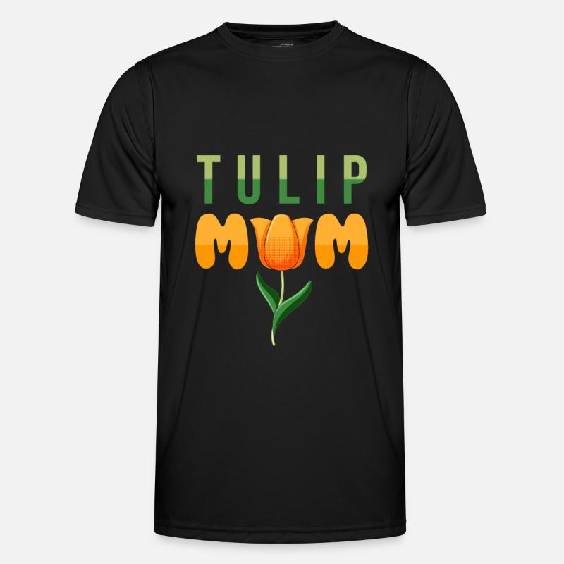 Tulpen Mutter - Männer Funktions-T-Shirt - Schwarz