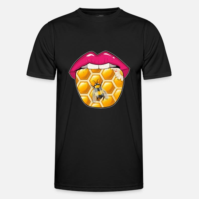 Beekeeper beekeeper tongue - Men's Functional T-Shirt - black