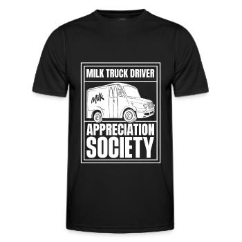 Cow Milk Milk Truck - Men's Functional T-Shirt - black - Front - AI Model Male 178 dark (178cm)