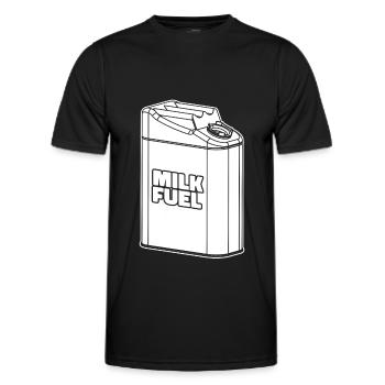 Cow Milk Milk Truck - Men's Functional T-Shirt - black - Front - AI Model Male 178 dark (178cm)