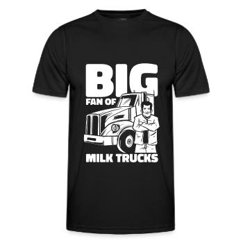 Cow Milk Milk Truck - Men's Functional T-Shirt - black - Front - AI Model Male 178 dark (178cm)