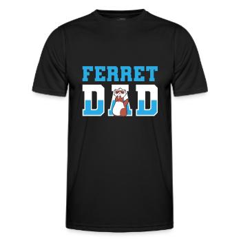 Père putois furet - T-shirt sport Homme - noir - Devant - AI Model Male 178 dark (178cm)