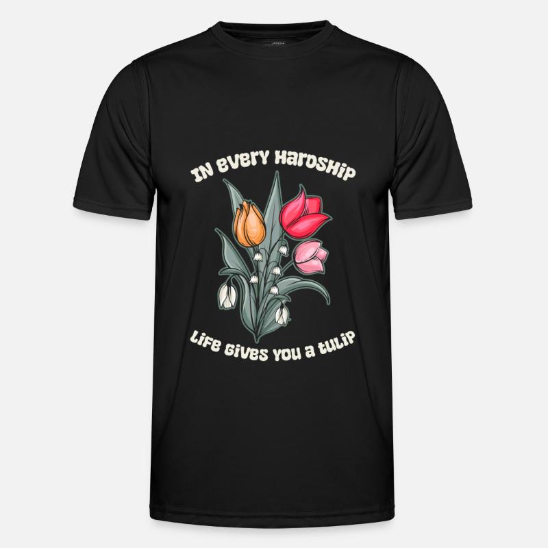 Tulips Cute - Men's Functional T-Shirt - black