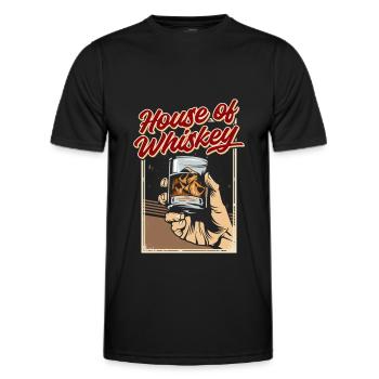 Whisky Whiskey Cool - T-shirt sport Homme - noir - Devant - AI Model Male 178 dark (178cm)