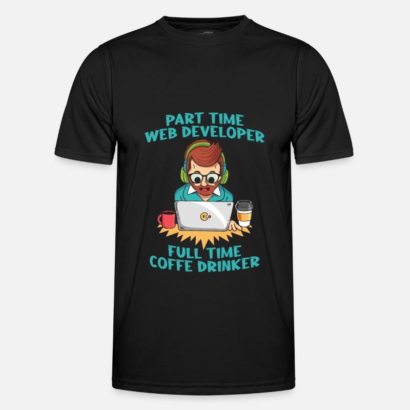 Web Entwickler Webdeveloper Kaffee Männer Funktions-T-Shirt
