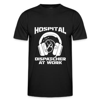 Notruf Leitstelle Einsatzzentrale - Männer Funktions-T-Shirt - Schwarz - Vorne - AI Model Male 178 dark (178cm)