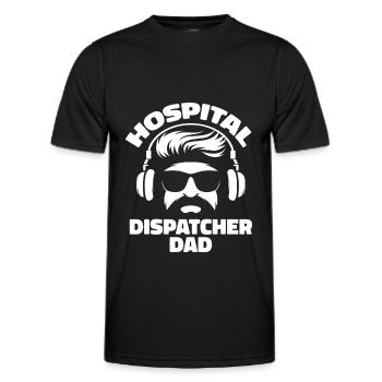 Notruf Leitstelle Einsatzzentrale - Männer Funktions-T-Shirt - Schwarz - Vorne - AI Model Male 178 dark (178cm)