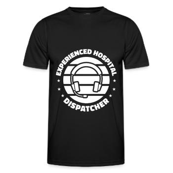 Emergency call control center operations center - Men's Functional T-Shirt - black - Front - AI Model Male 178 dark (178cm)