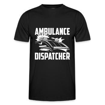 Emergency call control center operations center - Men's Functional T-Shirt - black - Front - AI Model Male 178 dark (178cm)