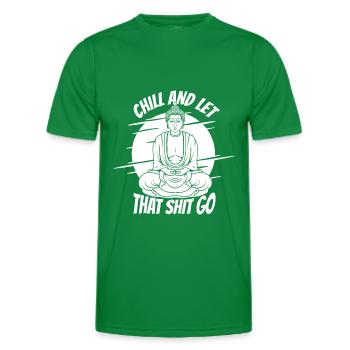 Buddha Buddhist Lustig - Männer Funktions-T-Shirt - Kelly Green - Vorne - AI Model Male 178 dark (178cm)