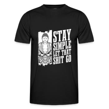 Buddha Buddhist Witzig - Männer Funktions-T-Shirt - Schwarz - Vorne - AI Model Male 178 dark (178cm)