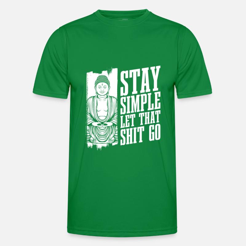 Buddha Buddhist Witzig Männer Funktions-T-Shirt