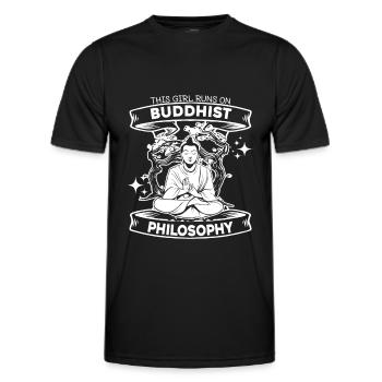 Buddha Buddhist Lustig - Männer Funktions-T-Shirt - Schwarz - Vorne - AI Model Male 178 dark (178cm)