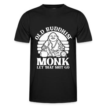 Buddha Buddhist Mönch - Männer Funktions-T-Shirt - Schwarz - Vorne - AI Model Male 178 dark (178cm)