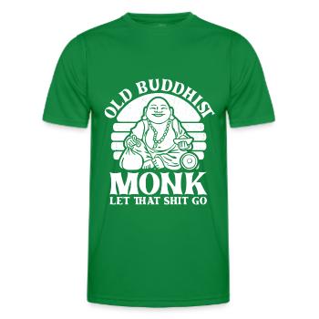 Buddha Buddhist Mönch - Männer Funktions-T-Shirt - Kelly Green - Vorne - AI Model Male 178 dark (178cm)