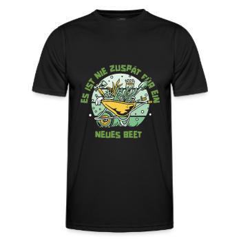 Hobbygärtner Garten Witzig - Männer Funktions-T-Shirt - Schwarz - Vorne - AI Model Male 178 dark (178cm)