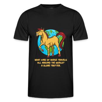 Équitation équestre amusante Endurance - T-shirt sport Homme - noir - Devant - AI Model Male 178 dark (178cm)