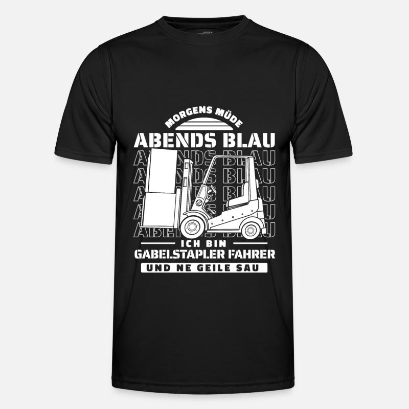 Gabelstapler Staplerfahrer - Männer Funktions-T-Shirt - Schwarz
