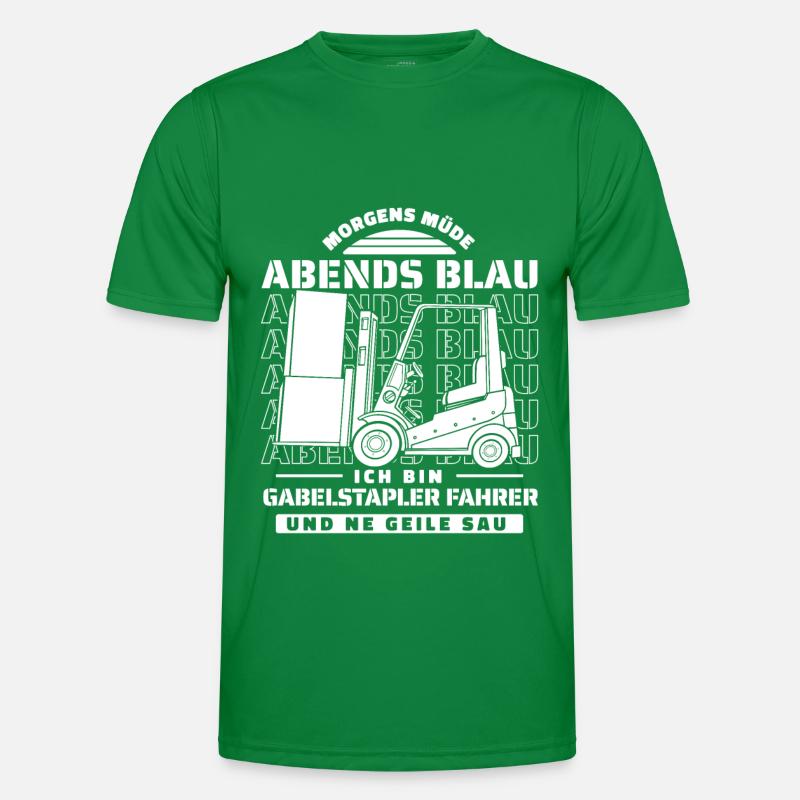Gabelstapler Staplerfahrer Männer Funktions-T-Shirt