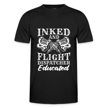 Distributeur de vols du centre de contrôle des appels d’urgence - T-shirt sport Homme - noir - Devant - AI Model Male 178 dark (178cm)