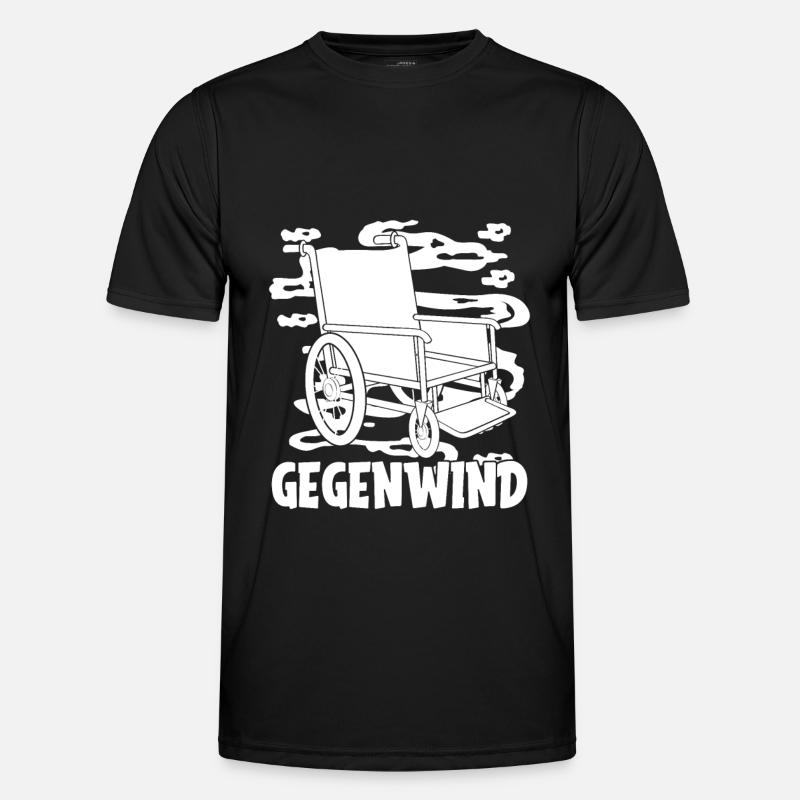 Rollstuhl Rollstuhlfahrer Witzig - Männer Funktions-T-Shirt - Schwarz