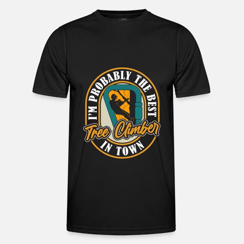 Baumpfleger Baumkletterer Arborist Cool - Männer Funktions-T-Shirt - Schwarz