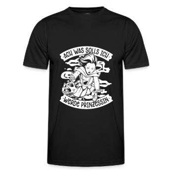 Prinzessin - Männer Funktions-T-Shirt - Schwarz - Vorne - AI Model Male 178 dark (178cm)