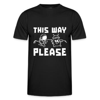Espace Espace Fun Colonisation de l’espace - T-shirt sport Homme - noir - Devant - AI Model Male 178 dark (178cm)