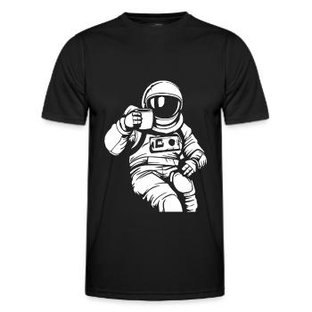 Kaffee Cafe - Männer Funktions-T-Shirt - Schwarz - Vorne - AI Model Male 178 dark (178cm)