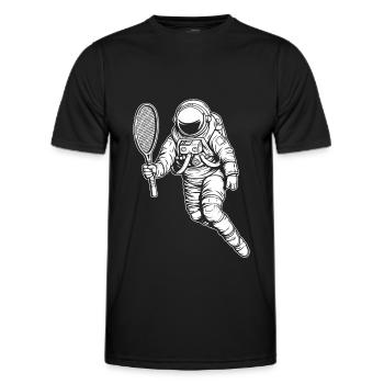 Badminton Federball - Männer Funktions-T-Shirt - Schwarz - Vorne - AI Model Male 178 dark (178cm)