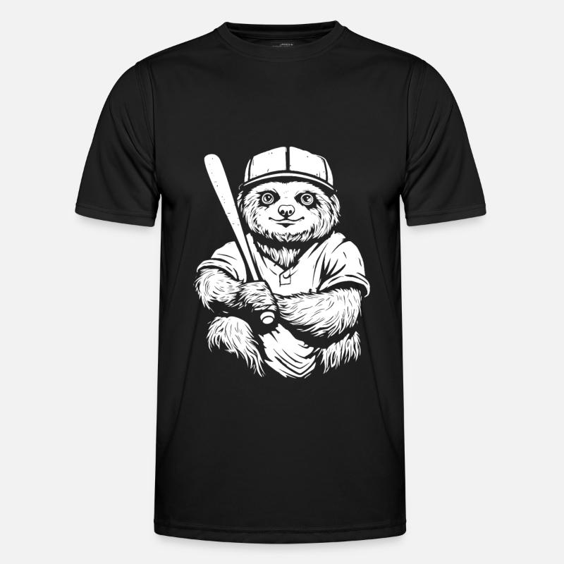 Faultier - Männer Funktions-T-Shirt - Schwarz