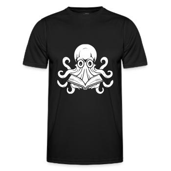 Rat de bibliothèque Livre Rat de bibliothèque - T-shirt sport Homme - noir - Devant - AI Model Male 178 dark (178cm)