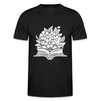 Rat de bibliothèque Livre Rat de bibliothèque - T-shirt sport Homme - noir - Devant - AI Model Male 178 dark (178cm)